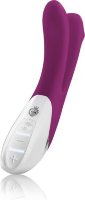 Двойной лиловый вибратор Mystim Bon Aparte - 25 см.