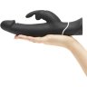 Черный вибратор-кролик Happy Rabbit Realistic Rechargeable Rabbit Vibrator - 25,4 см.