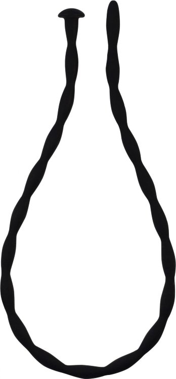 Черный уретральный массажер Glide Large - 30 см.