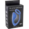 Синее эрекционное кольцо с анальной пробкой Button Anal Plug