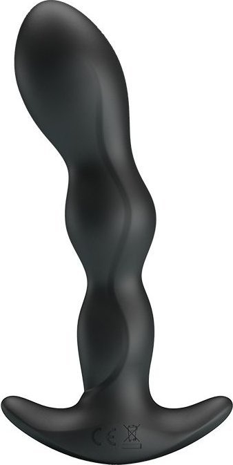 Черный анальный стимулятор простаты с вибрацией Special Anal Massager - 14,5 см.