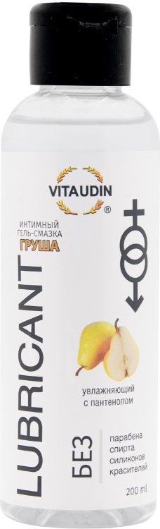 Интимный гель-смазка на водной основе VITA UDIN с ароматом груши - 200 мл.