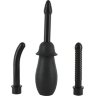 Чёрный анальный душ с насадками KIT BLACK