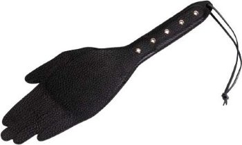 Чёрная хлопалка в форме ладошки - 35 см.
