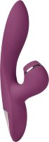 Сливовый вибратор-кролик с вакуумной стимуляцией 5’’ Silicone Suction Kiss - 20,3 см.