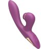 Сливовый вибратор-кролик с вакуумной стимуляцией 5’’ Silicone Suction Kiss - 20,3 см.