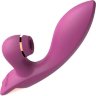 Сливовый вибратор-кролик с вакуумной стимуляцией 5’’ Silicone Suction Kiss - 20,3 см.