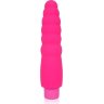 Розовый силиконовый вибратор Cosmo - 15 см.