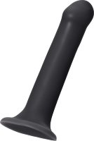 Черный фаллос на присоске Silicone Bendable Dildo XL - 20 см.