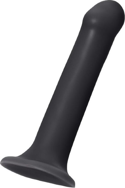 Черный фаллос на присоске Silicone Bendable Dildo XL - 20 см.