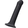 Черный фаллос на присоске Silicone Bendable Dildo XL - 20 см.