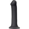 Черный фаллос на присоске Silicone Bendable Dildo XL - 20 см.