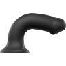 Черный фаллос на присоске Silicone Bendable Dildo XL - 20 см.