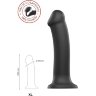 Черный фаллос на присоске Silicone Bendable Dildo XL - 20 см.