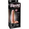 Вибратор телесного цвета с мошонкой Real Feel Deluxe №6 - 27 см.