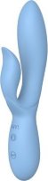 Голубой вибратор-кролик из силикона Isida - 21 см.