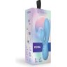 Голубой вибратор-кролик из силикона Isida - 21 см.