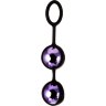 Фиолетово-чёрные вагинальные шарики TOYFA A-toys