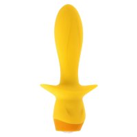 Желтая анальная вибропробка Mellow Yellow - 13,5 см.