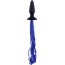 Чёрная анальная пробка с синим хвостом Unicorn Tails Blue  Цена 3 873 руб. - Чёрная анальная пробка с синим хвостом Unicorn Tails Blue