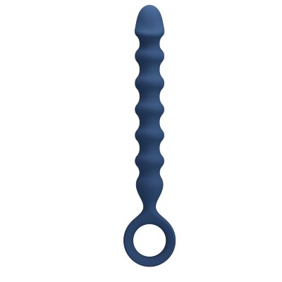 Синяя анальная цепочка - 28,5 см.  Цена 2 939 руб. Длина: 28.5 см. Диаметр: 3.4 см. Анальная цепочка максимального размера из безопасного для тела силикона предназначена для интенсивной стимуляции. Полностью водонепроницаема, имеет общую длину 28,5 см и диаметр 3,4 см, обеспечивая выраженные ощущения для опытных пользователей. Продуманная форма гарантирует комфорт и удобство использования при каждом сеансе. Рабочая длина - 21,5 см. Страна: Китай. Материал: силикон.