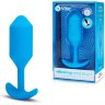 Голубая вибропробка для ношения B-vibe Snug Plug 3 - 12,4 см.