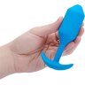 Голубая вибропробка для ношения B-vibe Snug Plug 3 - 12,4 см.