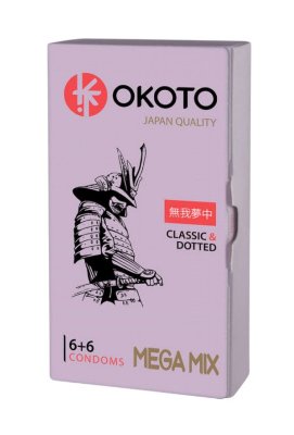 Презервативы OKOTO Mega Mix - 12 шт. Длина: 18 см. Презервативы OKOTO Mega Mix: в упаковке 6 презервативов с гладкой поверхностью и 6 с текстурированной поверхностью. Номинальная ширина - 52+/-2 мм. Толщина стенки - 0,05+/-0,01 мм. - Регистрационное удостоверение РФ: ФСЗ 2012/11516 - Дата регистрации медицинского изделия: 03.02.2012 г. - Срок действия регистрационного удостоверения: бессрочно - Представитель изготовителя медицинского изделия: - - Номер модели: 204947. Страна: Россия. Материал: латекс. Объем: 12 шт.