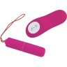 Розовая вибропуля Magic X20 с дистанционным пультом управления 20 режимами вибрации