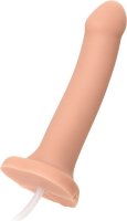 Телесный фаллос с имитацией эякуляции Silicon Cum Dildo L - 19,6 см.