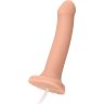 Телесный фаллос с имитацией эякуляции Silicon Cum Dildo L - 19,6 см.