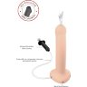 Телесный фаллос с имитацией эякуляции Silicon Cum Dildo L - 19,6 см.