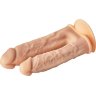 Телесный анально-вагинальный фаллоимитатор Double Penetrator - 19,5 см.