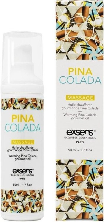 Разогревающее массажное масло с ароматом пина колада Gourmet Pina Colada - 50 мл.