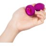 Ярко-розовая анальная вибровтулка с кристаллом Vibrating Jewel Plug S/M - 10 см.
