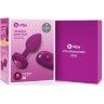 Ярко-розовая анальная вибровтулка с кристаллом Vibrating Jewel Plug S/M - 10 см.
