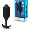 Черная вибропробка для ношения Vibrating Snug Plug 5 - 16,5 см.