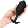 Черная вибропробка для ношения Vibrating Snug Plug 5 - 16,5 см.