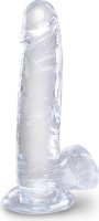 Прозрачный фаллоимитатор 7 Cock with Balls - 20,3 см.