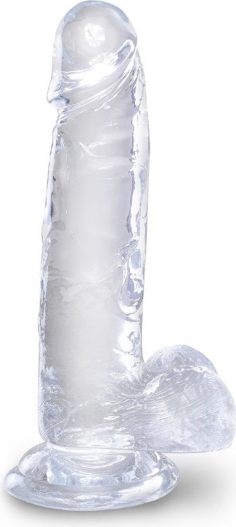Прозрачный фаллоимитатор 7 Cock with Balls - 20,3 см.