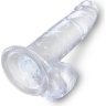 Прозрачный фаллоимитатор 7 Cock with Balls - 20,3 см.