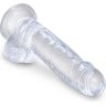 Прозрачный фаллоимитатор 7 Cock with Balls - 20,3 см.