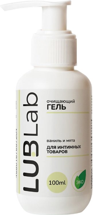 Очищающий эко-гель для интимных игрушек с ароматом ванили и мяты - 100 мл.
