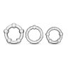 Набор из 3 прозрачных эрекционных колец Stay Hard Beaded Cockrings