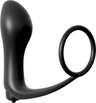 Анальная пробка с вибрацией с эрекционным кольцом Ass-Gasm Cockring Vibrating Plug