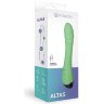 Салатовый изогнутый вибратор Altas - 21 см.
