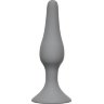 Серая анальная пробка Slim Anal Plug Large - 12,5 см.