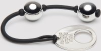 Серебристые шарики Inner Goddess Mini Silver Pleasure Balls 85g на черном силиконовом шнурке