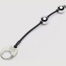 Серебристые шарики Inner Goddess Mini Silver Pleasure Balls 85g на черном силиконовом шнурке
