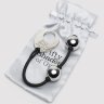 Серебристые шарики Inner Goddess Mini Silver Pleasure Balls 85g на черном силиконовом шнурке
